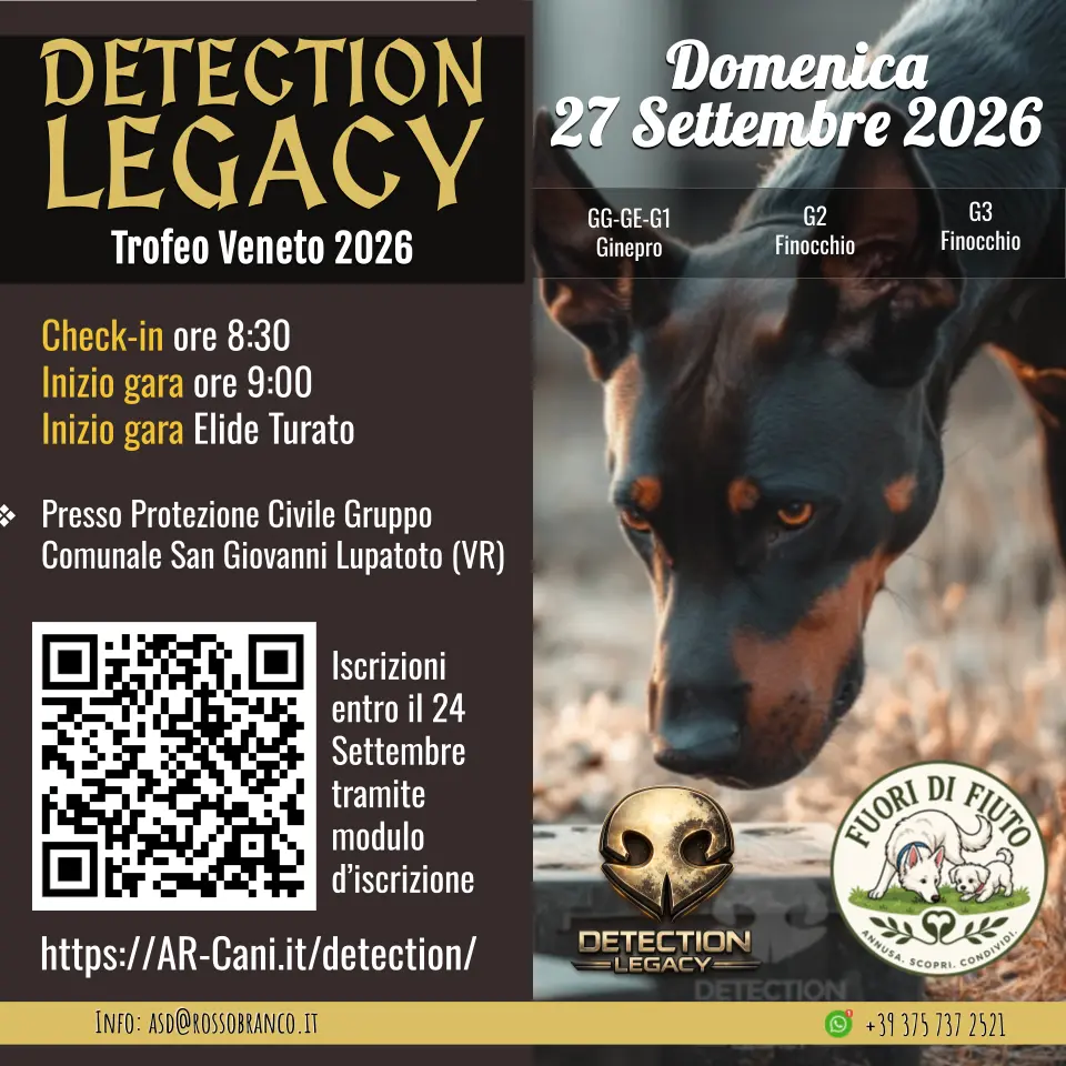 Gara Detection Legacy - Fuori di Fiuto - 27 Settembre
